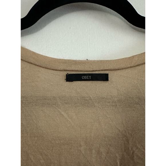 Obey OG Leopard Dolman Sleeve Oversized T-Shirt Soft Logo - Sz Medium - NWT - Picture 5 of 6